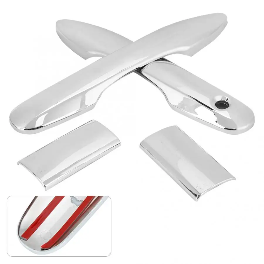 4 шт. хромированный Стайлинг ABS пластик Серебряная фотообложка отделка Подходит