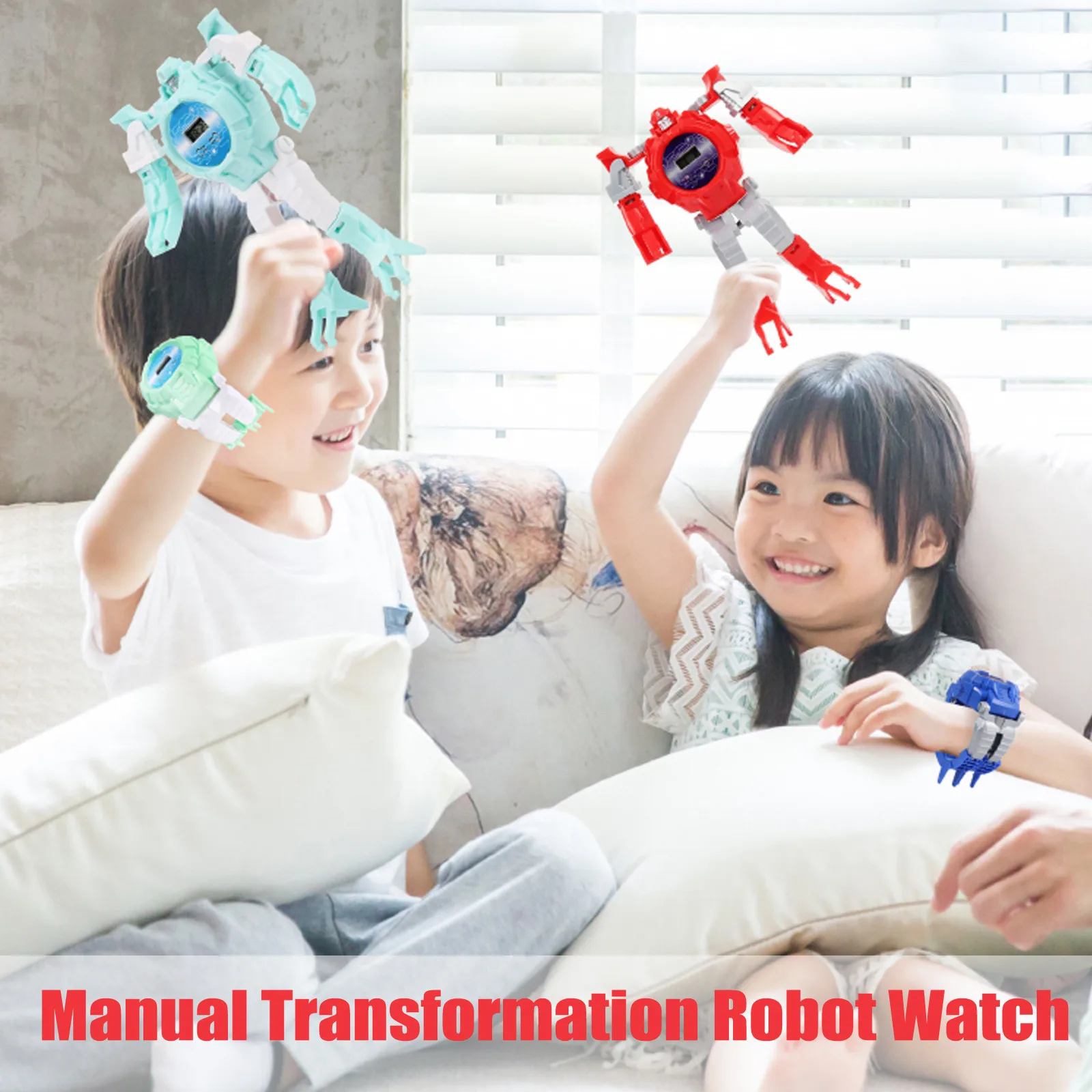 Creative Electronic Robot Watch Cartoon Transformation Wristwatch Toy For Boy Deform Birthday Christmas Gifts | Игрушки и хобби