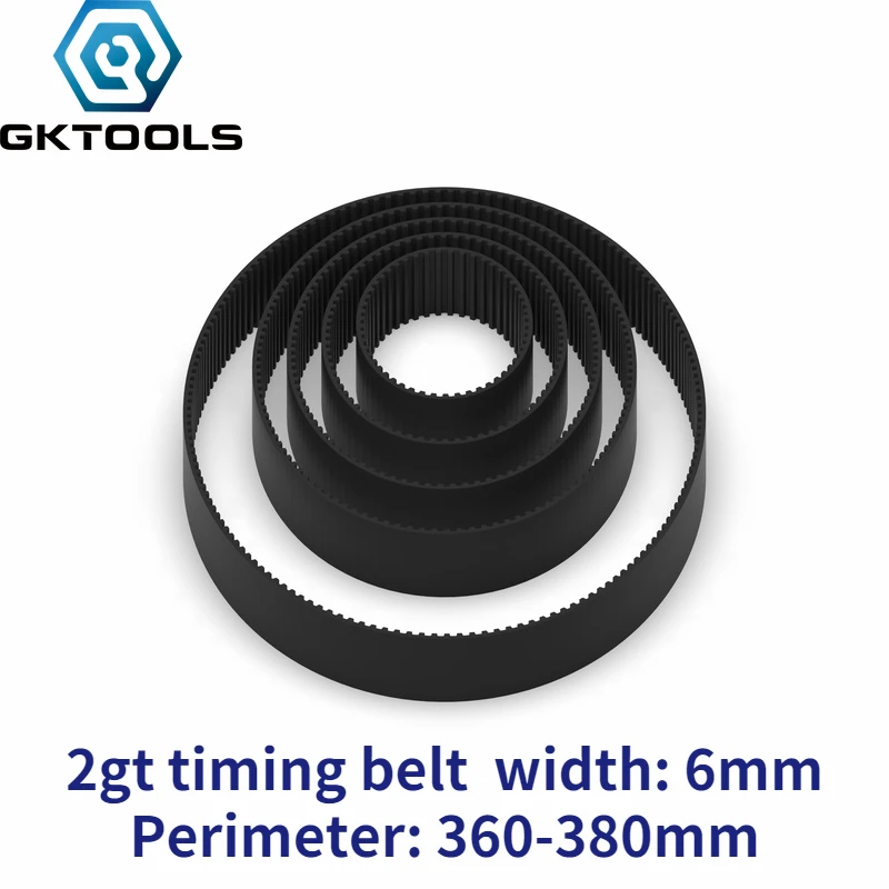3D Printer Belt GT2 Closed Loop Rubber 2GT Timing 360 362 364 366 368 370 372 374 376 378 380 Length 360mm To 380mm Width 6mm |