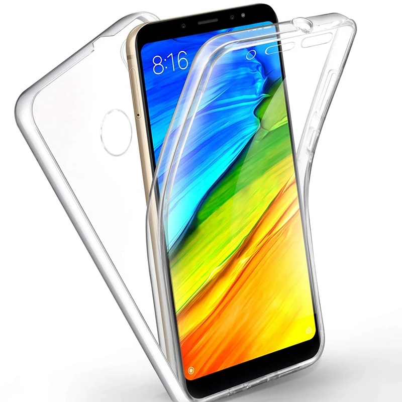 360 градусов силиконовая Прозрачная крышка для Xiaomi Redmi Note 5 Pro Note5 глобальная версия