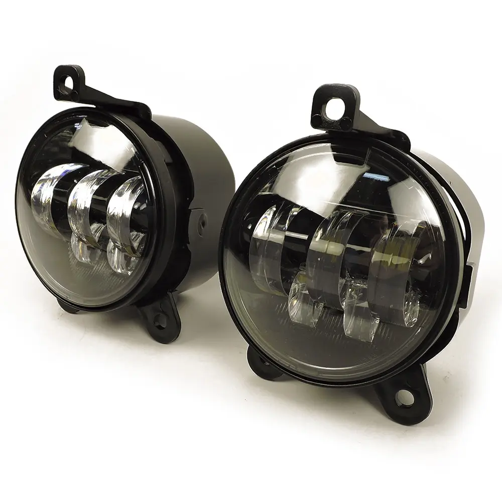 Противотуманные фары (ПТФ) светодиодные (LED) 5 линз (полос) 2 режима белый/желтый для