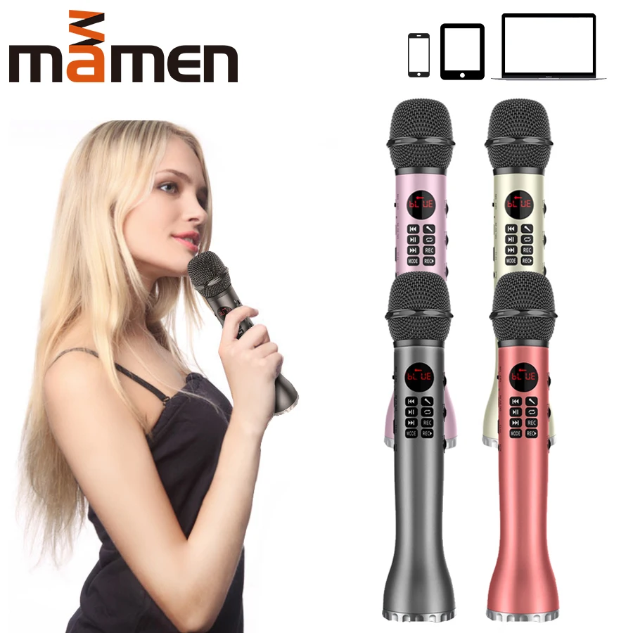 Внешний беспроводной микрофон для караоке с поддержкой Bluetooth и аудио