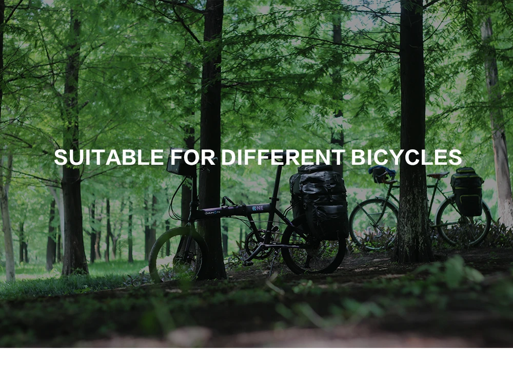RHINOWALK 75L MTB Bicycle Carrier Bag Rear Rack Bike Trunk Bag Luggage Pannier 3 in 1 Cycling Double Side Back Seat Bags