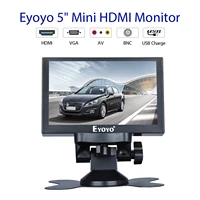 eyoyo s501h 5 5 ips hdmi display 43 lcd mini screen 800x480 support vga bnc av usb with remote control for pc cctv security