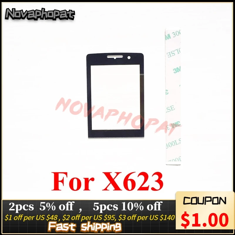 Novaphopat 10 шт./лот черное стекло для Philips Xenium X623 623 стеклянный объектив не сенсорный