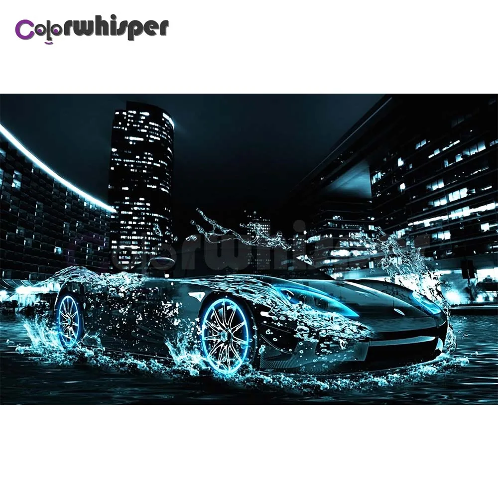 Алмазная живопись Z627 полноразмерная/круглая мозаика с рисунком автомобиля 5D