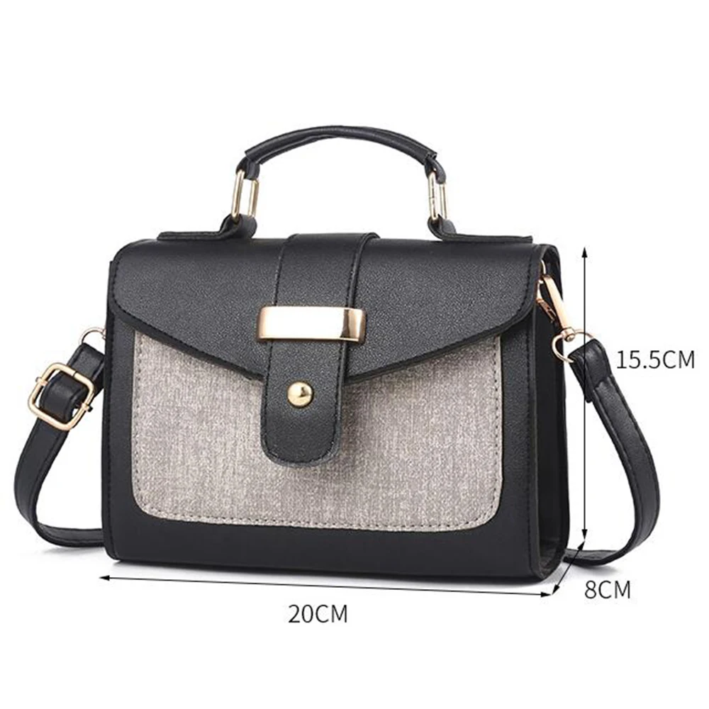 

Patchwork Women's Bag Purse Portable Small Flap Square Bag Ladies Shoulder Messenger Bag High Quality PU Leather Crossbody