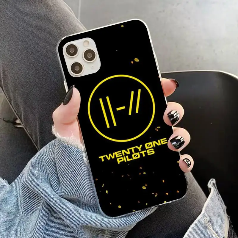 YNDFCNB Twenty One Pilot Phone Case for iphone 13 11 12 pro XS MAX 8 7 6 6S Plus X 5S SE 2020 XR case