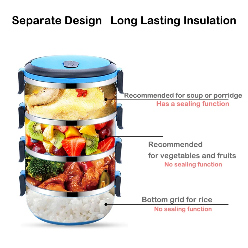 700 мл школы Коробки для обедов Нержавеющая сталь бенто ланч бокс термос Еда