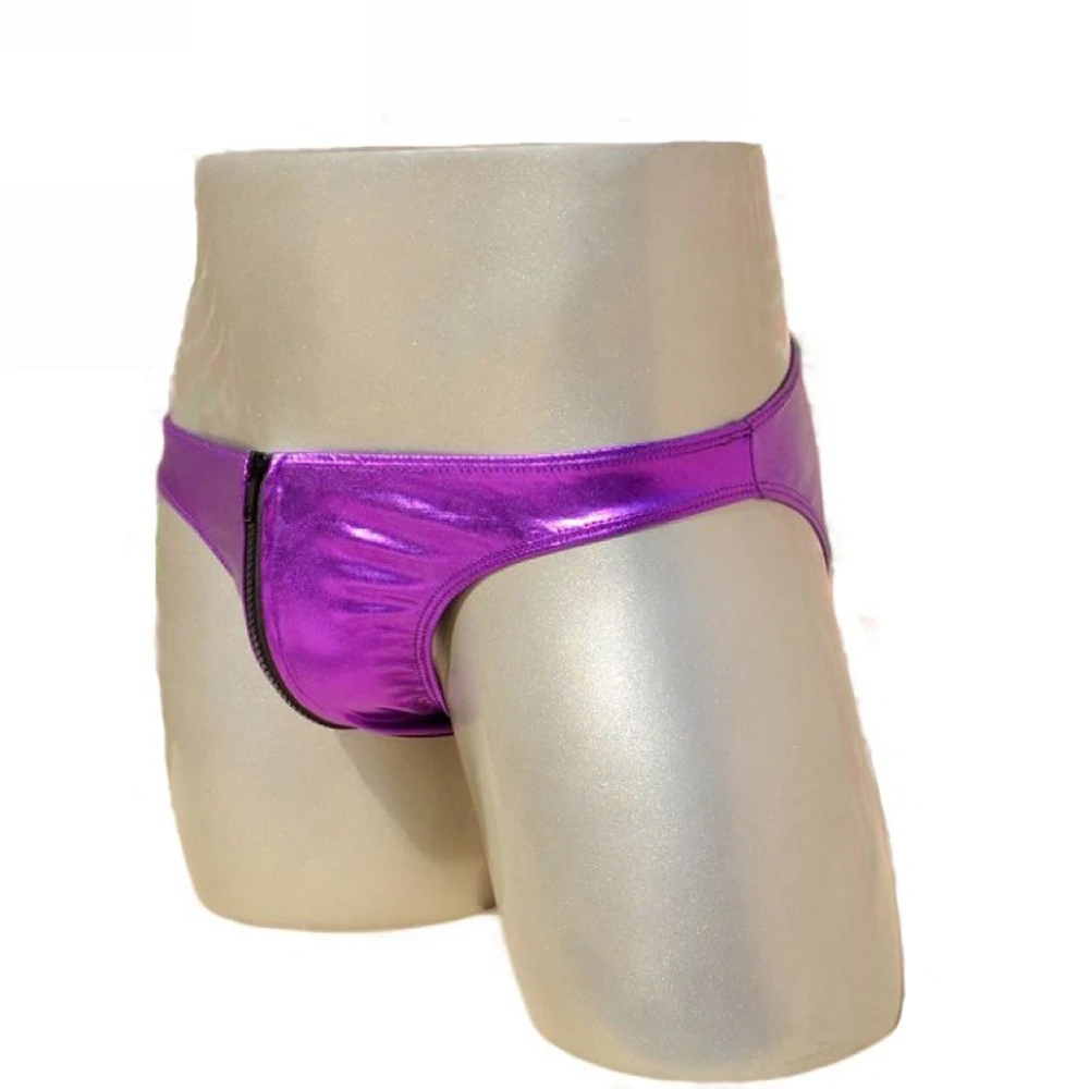Мужское нижнее белье из ПУ кожи с заниженной талией сексуальные мужские трусы