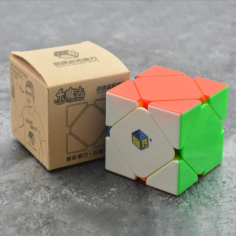 Yuxin маленький магический косой Магический кубик без наклеек 2x2x2 3x3x3 SQ-1 Megaminxed Cube Puzzle для начинающих Zhisheng Cubo Magico Kids