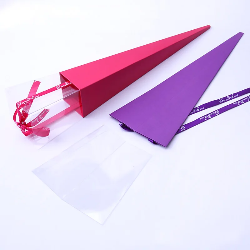 

1Pc Flower Gift Holder Party Paper Cones Bouquet Flower Baskets Gifting Boxes Decor Gifts Creative Packing Bags