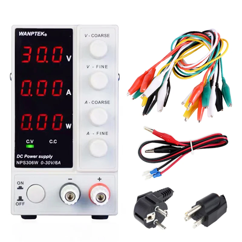 Регулируемый мини источник питания постоянного тока с дисплеем 30V6A/60V10A 605 V/0