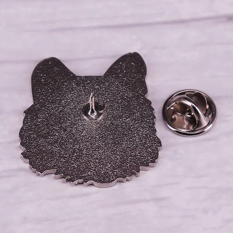 Луна волк голова брошь значок с небесным гороскопом загадочный синий глаз -