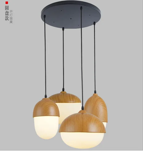 Современные подвесные светильники из имитации дерева в скандинавском стиле