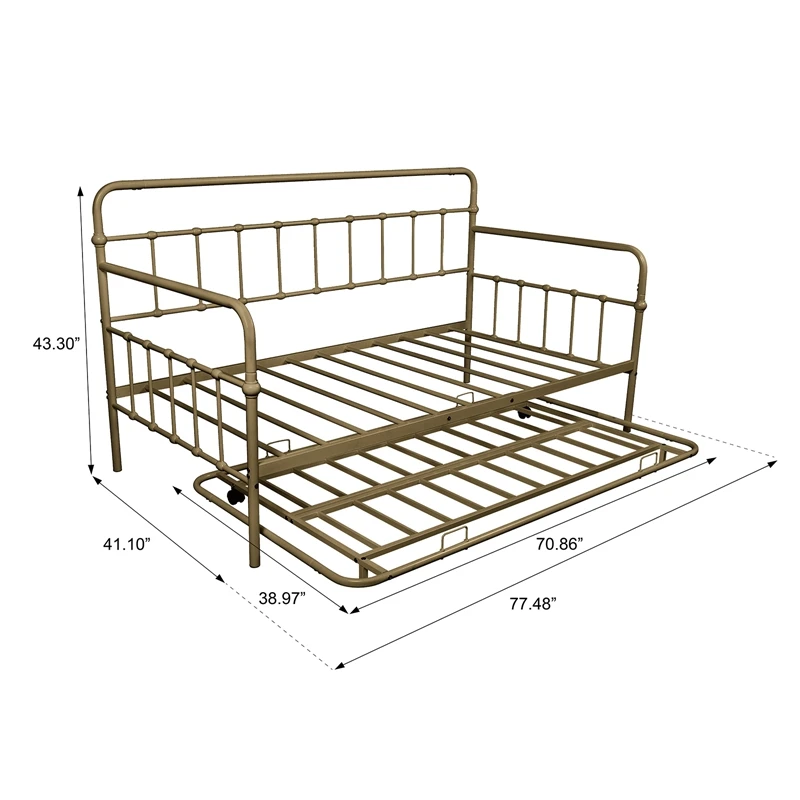 

Metal Frame Daybed With Trundle