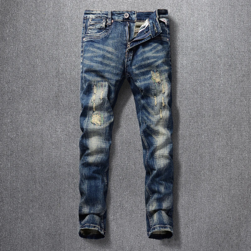 

Классические мужские джинсы, модные хлопковые джинсы черного цвета, приталенные повседневные брюки на пуговицах, простые брендовые дизайн...