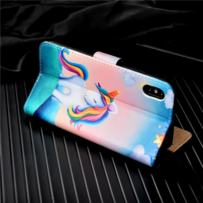 Кожаный чехол-бумажник с откидной крышкой для Samsung Galaxy J8 2018 J810F SM-J810F/DS Fundas задняя