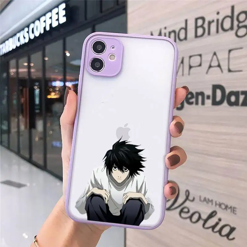 

Anime death note Phone Cases matte transparent For iphone 7 8 11 12 plus mini x xs xr pro max cover