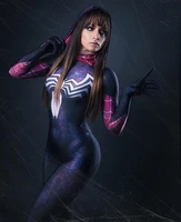 halloween adults kids venom gwen stacy cosplay costume symbiote superhero zentai suit female girls woman full bodysuit