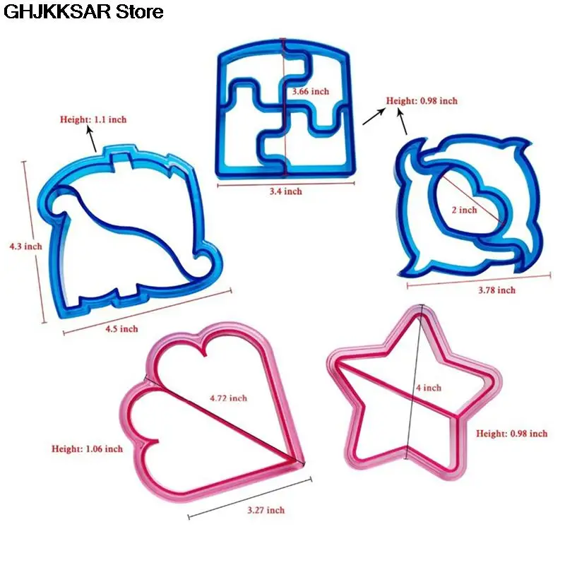 9 Shaps сэндвич-резак для торта тостов форма животного s динозавр собака Бабочка