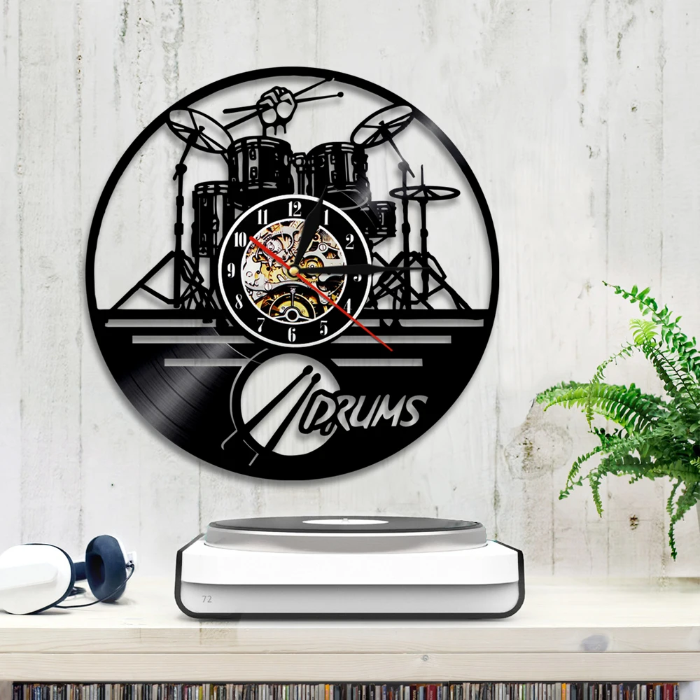 Набор цилиндров с виниловой пластиной настенные часы креативные музыкальные