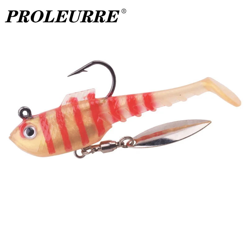 1 шт. вращающаяся ложка вибрационная Мягкая приманка джиг воблеры рыболовная 70 мм