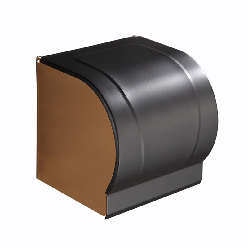 

Paper Towel Holder Space Aluminum Wall Mounted Waterproof Toilet Roll Paper Holder Bathroom Accessory