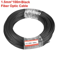 100m black jacket pmma end glow plastic optic fiber cable inner diameter 1 5mm for decorative lighting