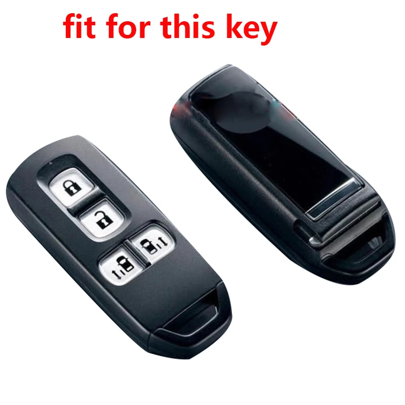 Чехол для ключей от мотоцикла, чехол для Honda N-one N-BOX N Wagon Plus, 4 кнопки, чехол для ключей, сигнализация, крышка ключа