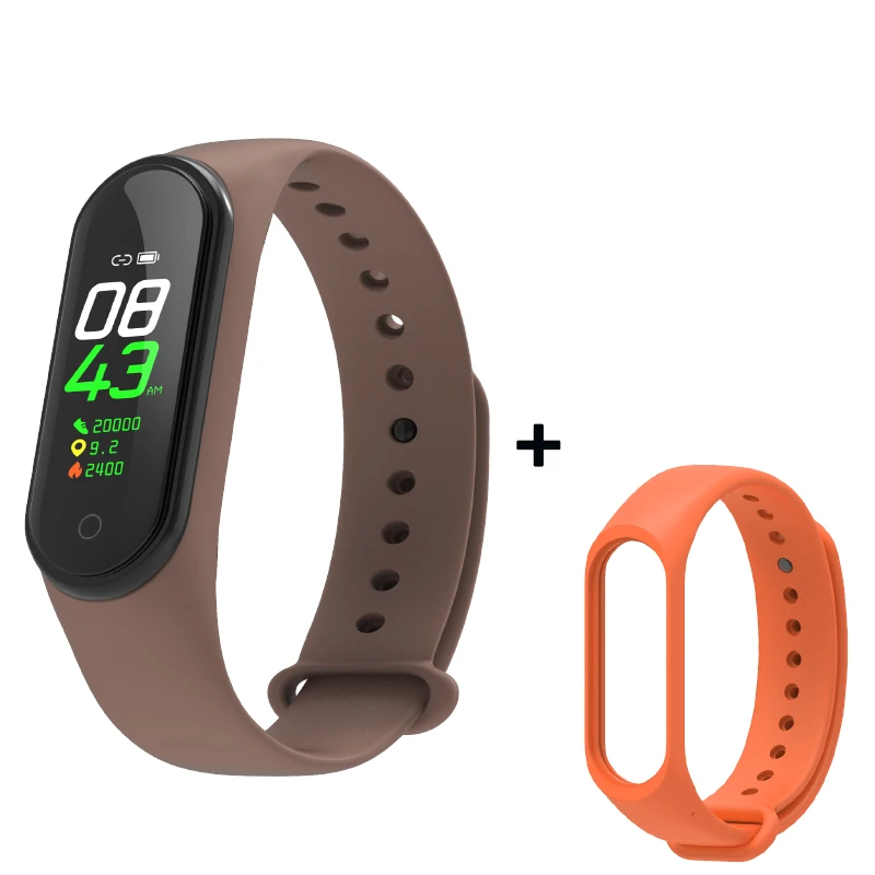 As shown21 Smart Fitness Bracelet M4 Tracker Waterproof Pedometer Blood Pressure Watch Support Multi-Languauge Wristband For Men Women Kids - Цвет: As shown21