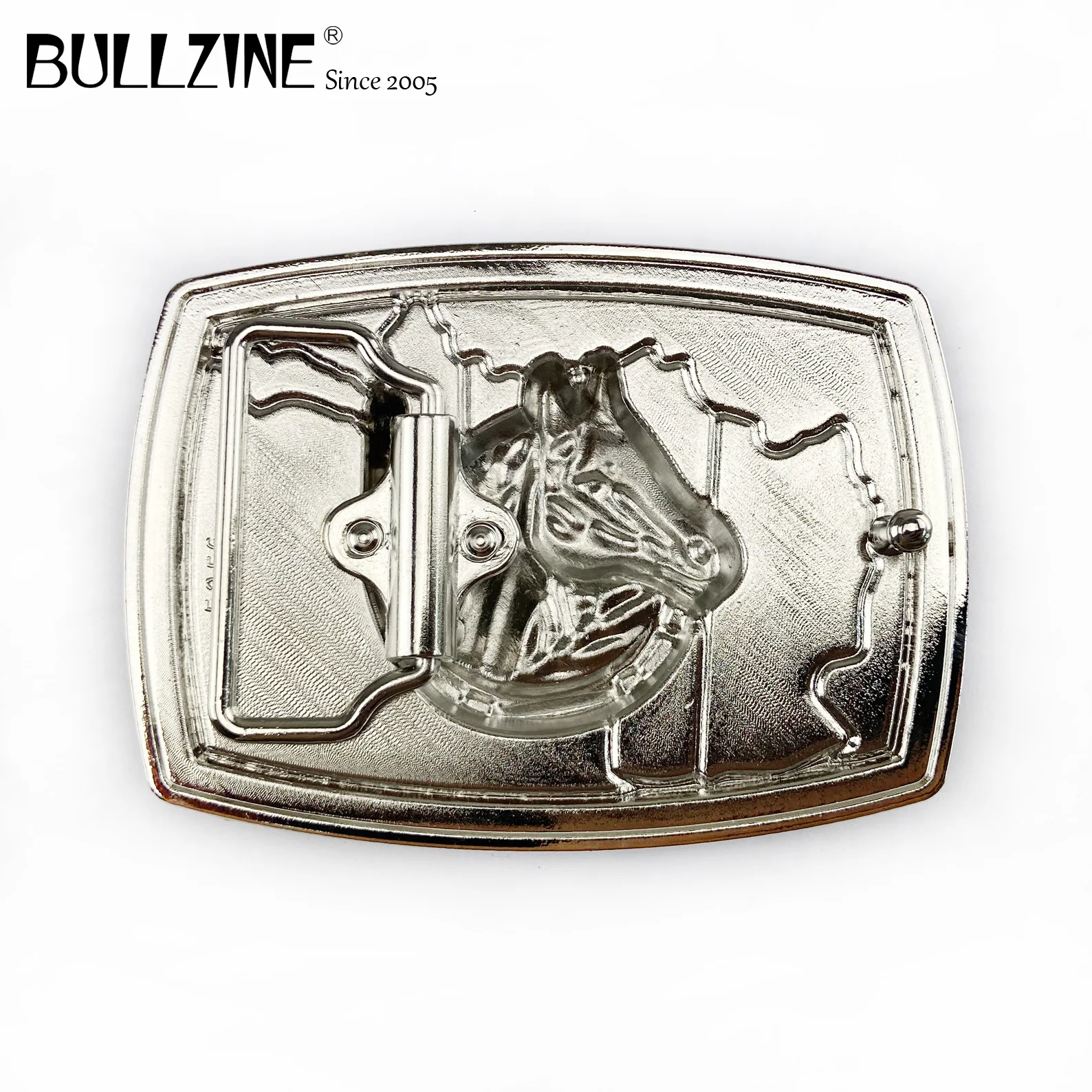 В Bullzine в западном стиле виде лошадиной головы пряжка на ремешке с серебряной