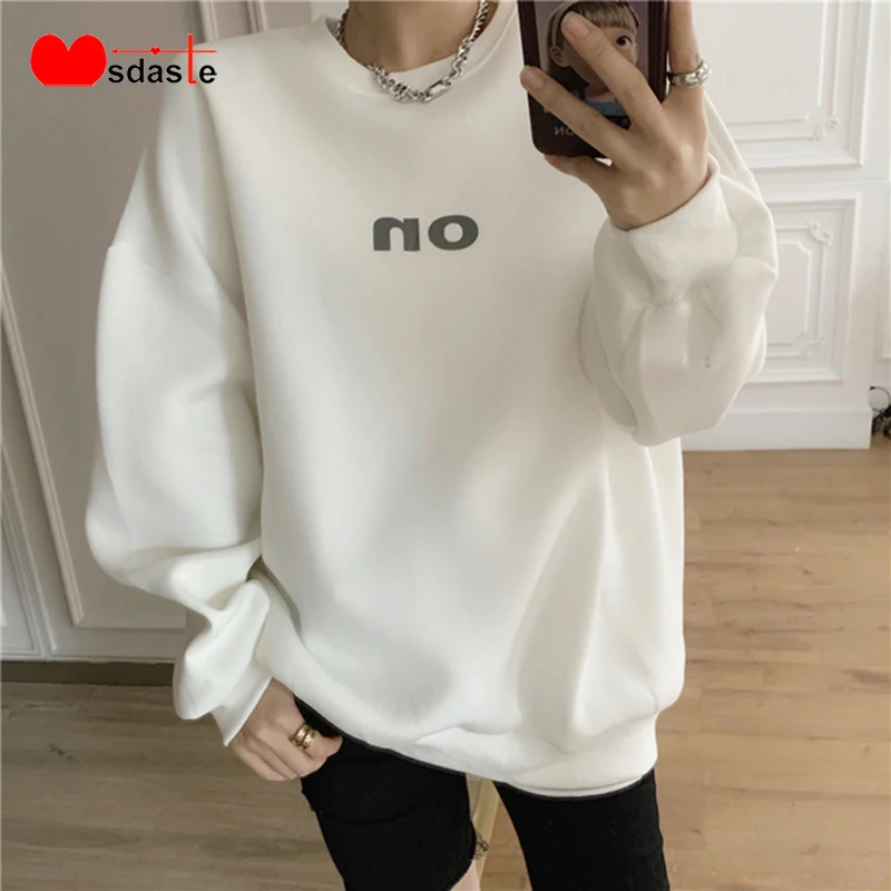 

Женские повседневные толстовки, пуловеры с круглым вырезом, уличная одежда, женские шикарные базовые футболки и топы, свободные свитшоты, Женская толстовка