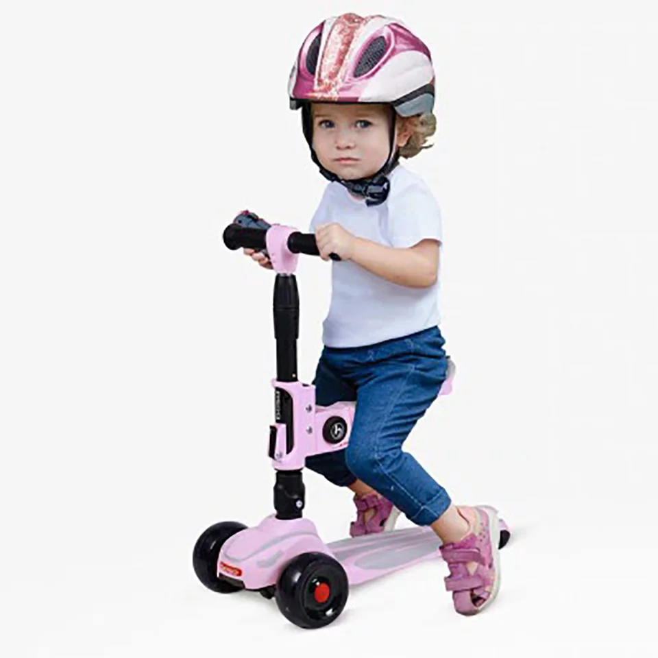 

4 In 1 Scooter Self Balancing Child Bike Wheel Electric Scooter Mini Finger Kick Tricycle Ride On Toys Boys Girls Children Scoot