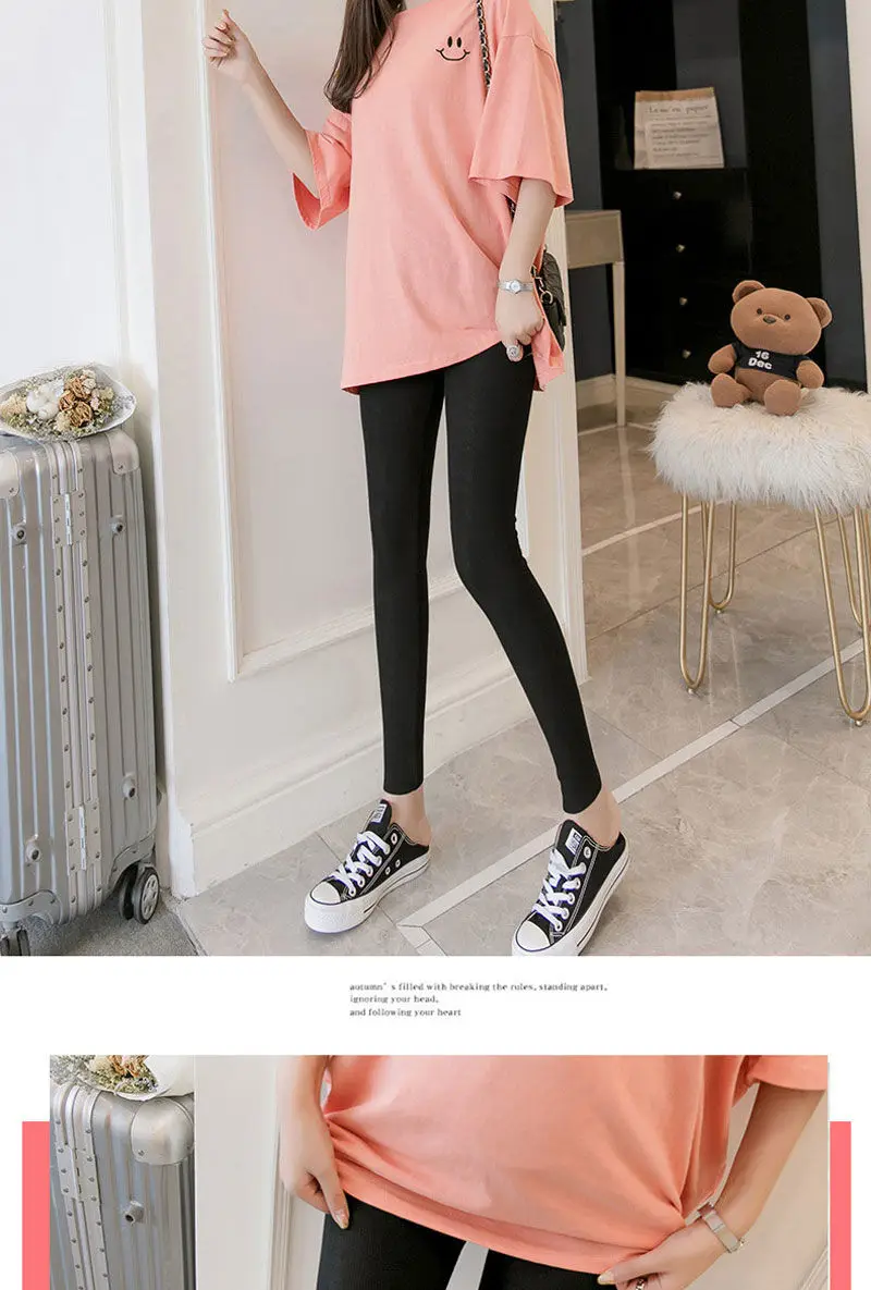 Pregnant Women Basic leggings Pants Maternity Clothes Trousers Spring Autumn Winter Plus Velvet Pants Maternity Out Wear