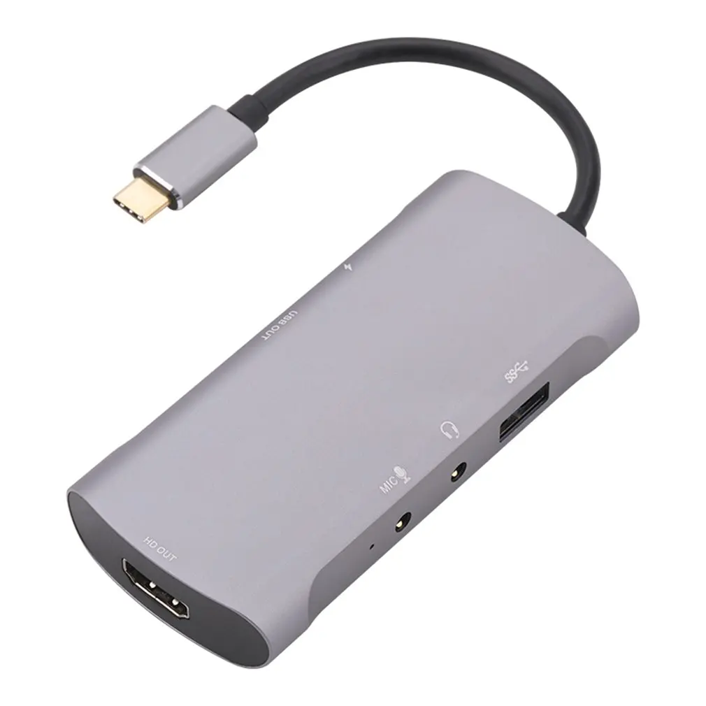 

Док-станция 6-в-1 с разъемами Type-C и HDMI