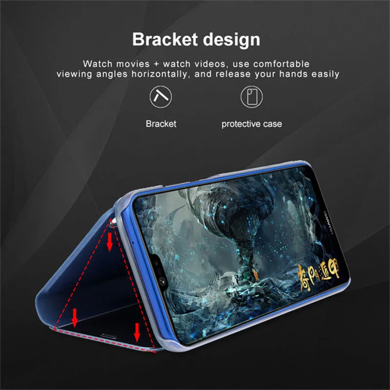 Smart Mirror Flip Phone Case For Samsung Galaxy S20Fe S21Plus Note 20 Ultra S10 Lite A32 A12 A42 A52 A72 2020 5G A02S Cover