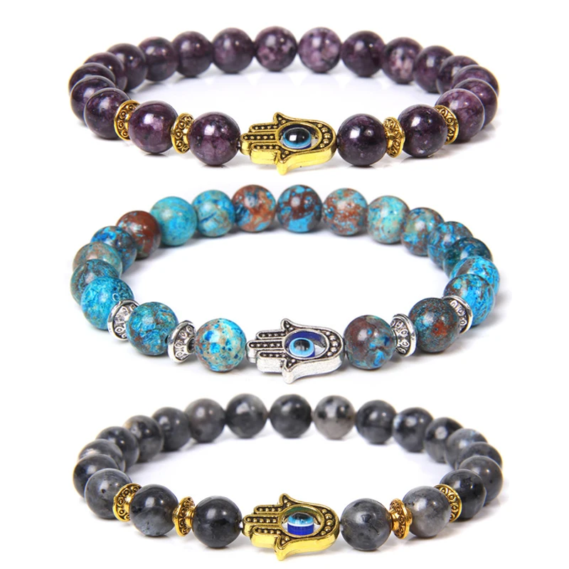 Hyhoney Cuentas De 8 Mm Pulseras De Piedra Natural De Loto Hyhoney Cuentas De 8 Mm Pulseras De Piedra Natural De Loto