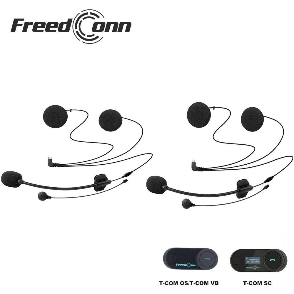 2Pcs Freedconn Шлем Интерком Мотоцикл Bluetooth Гарнитура Аксессуар 2 В 1 Микрофон Спикер