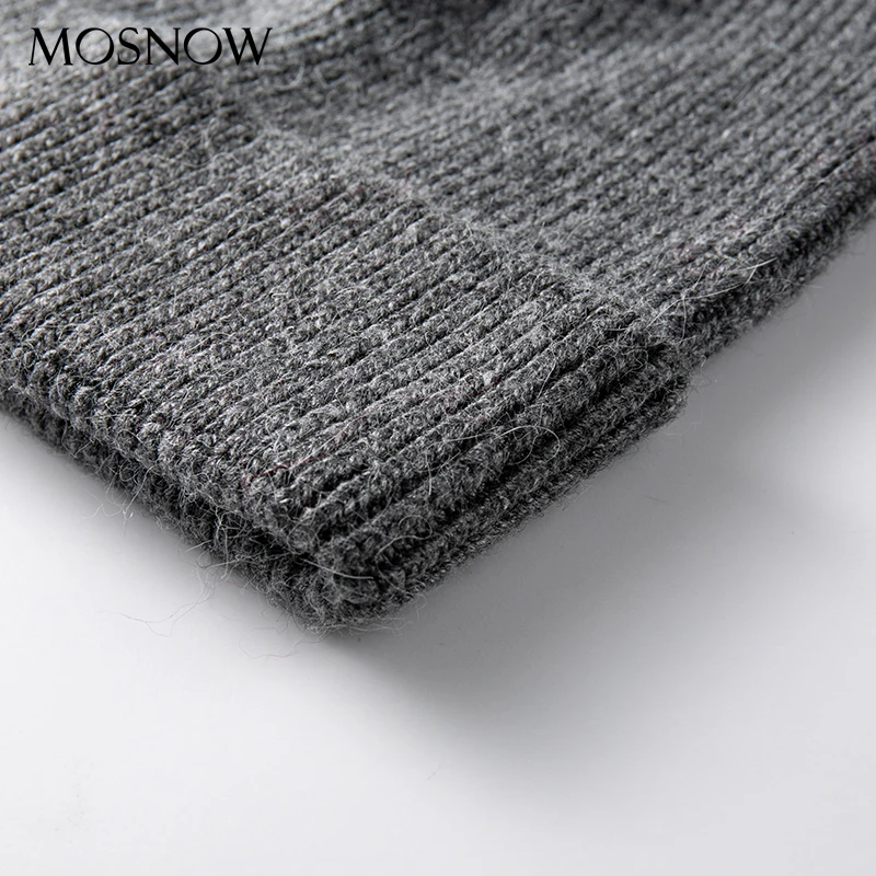 Женская модель повседневная Осенняя вязаная шапка облегающие шапки женская из