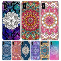 totem mandala colorful flower silicon call phone case for apple iphone 11 13 pro max 12 mini 7 plus 6 x xr xs 8 6s se 5s cover
