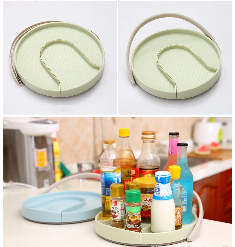 Кухонный 360 вращающийся лоток для хранения хранилище банок с приправами стойка