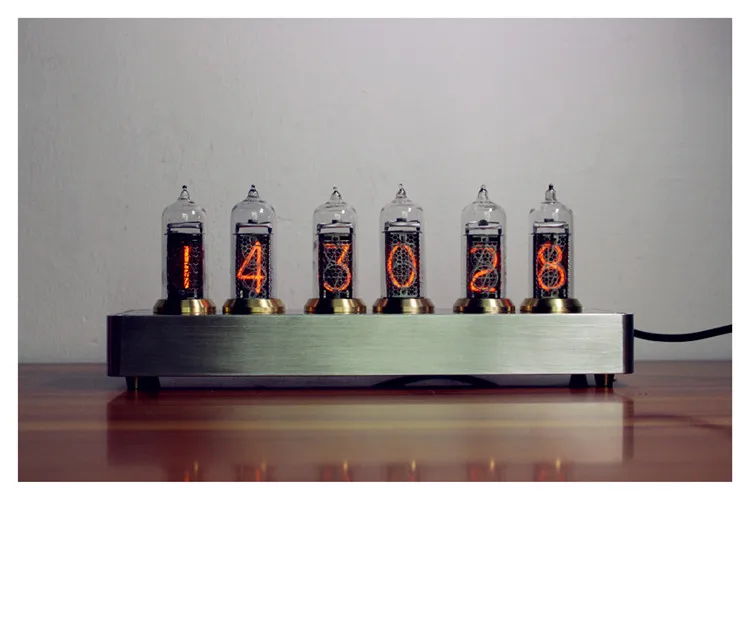 

Free shipping make for VNEAIN 14 glow tube Electronic tube Clock Metal version of NIXIE coronation