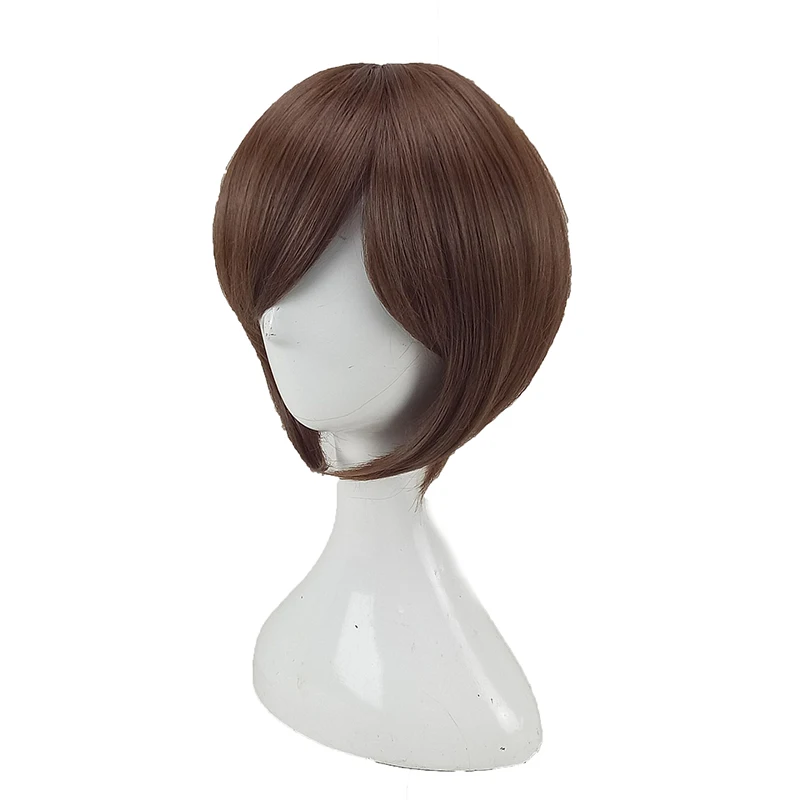 HAIRJOY синтетические волосы Короткий прямой парик для косплея Фиолетовый Синий блонд зеленый коричневый 6 цветов
