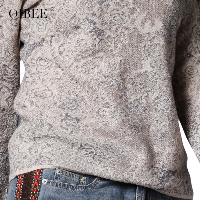 

OIBEE Ou pyrene high neck sweater women 2020 autumn and winter women's new fashion slim embossed bottoming shirt top