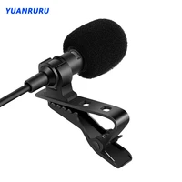 3 5 mm omnidirectional microphone clip portable microphone 1 5m wired condenser clip on lapel mic mini audio mic for phone