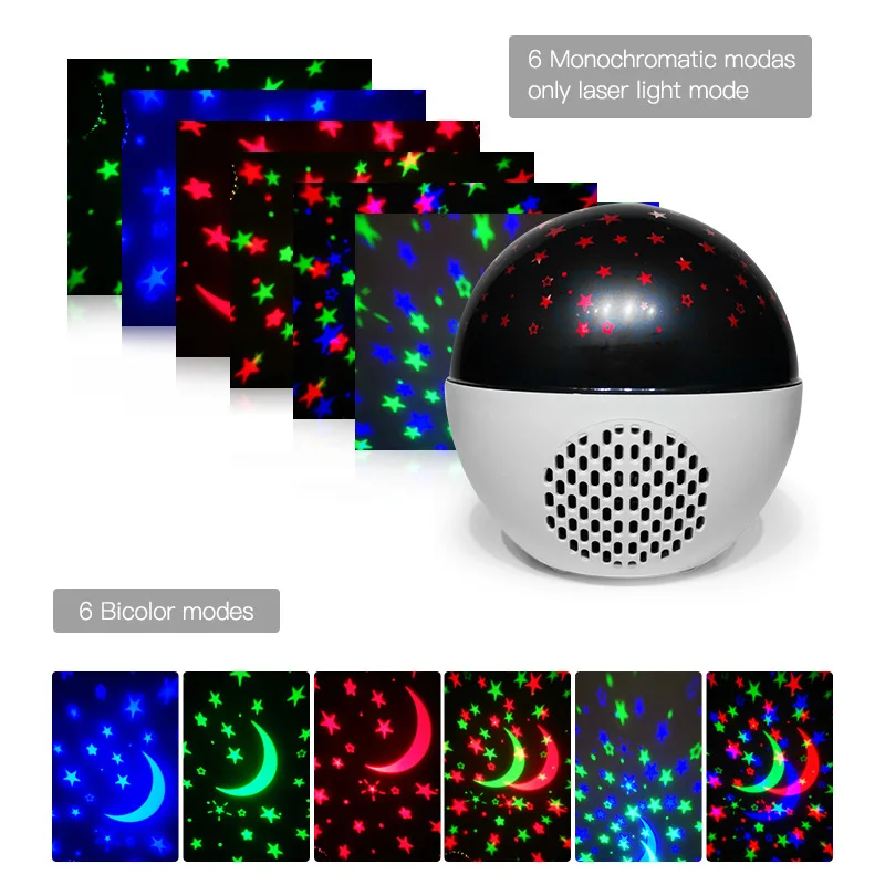 Светодиодный проектор звездного неба с дистанционным управлением и зарядкой от