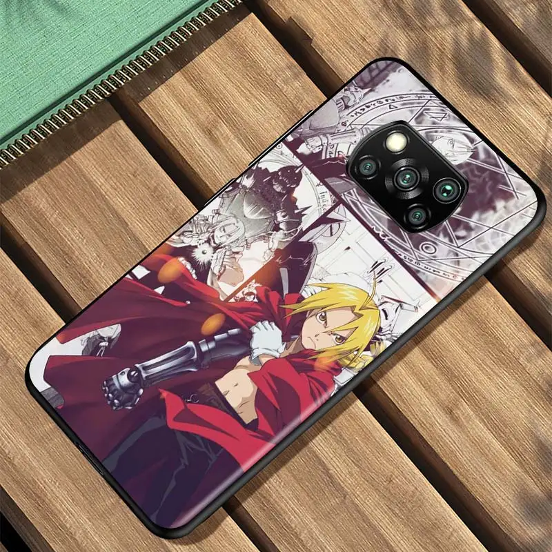 

Fullmetal Alchemist Anime For Xiaomi Redmi K30 K30S Mi 10T Lite Pro Poco X3 NFC X2 M3 M2 F2 Pro C3 F1 Soft Black Phone Case