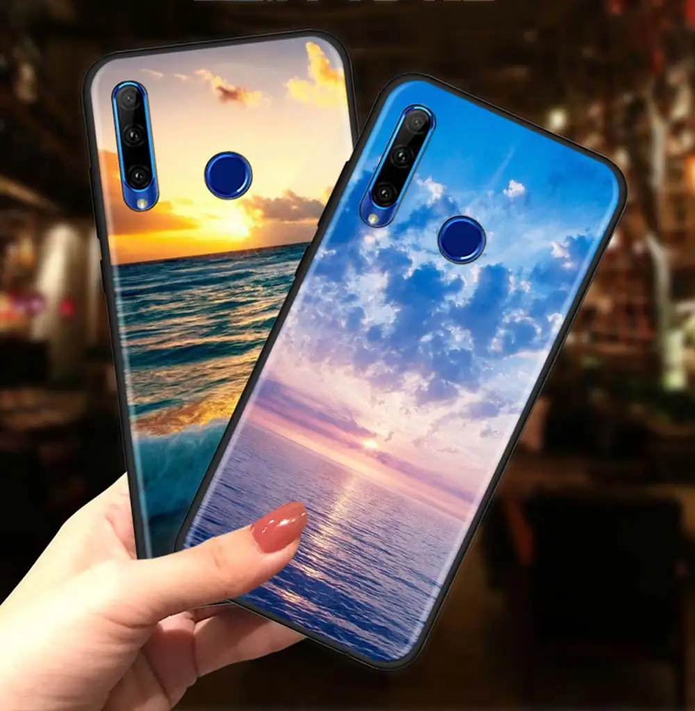Чехол С закатом моря для Huawei Honor 30 20 10 Pro Lite Youth Plus 30i 20e 20s чехол телефона силиконовый