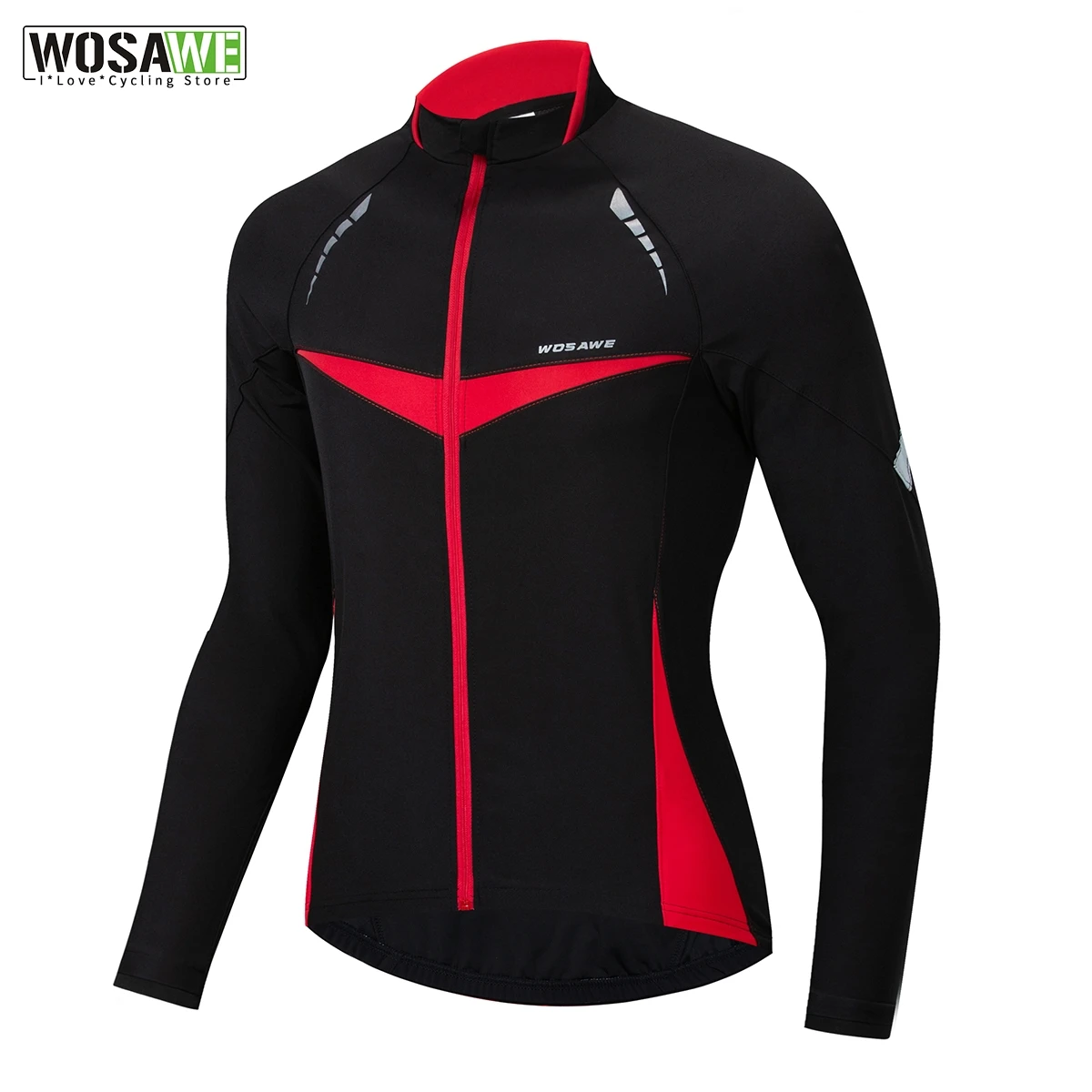 

WOSAWE Winter Cycling Jacket Jaqueta Corta Vento Warm Bicycle Clothing Rain Windproof Waterproof Jersey Coat MTB Bike Jacket Men